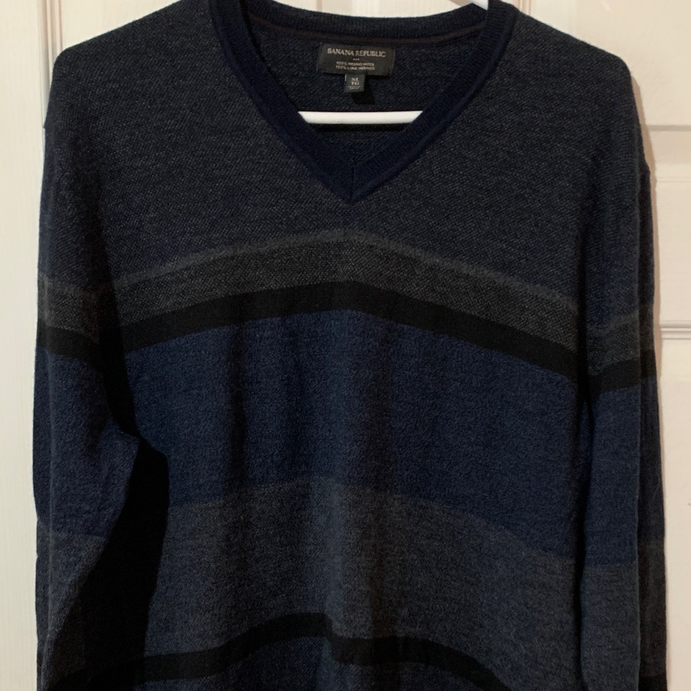 Banana Republic Men's Wool Sweater in Navy and Black